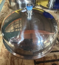 OSS Open Source Steel 8" x 3/8" MNPT Hemispherical 304 SS Tri-Clamp Reducer