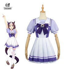 Anime Uma Musume Pretty Derby Cosplay Costume Purple School Uniform Dress Skirt
