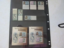 Burundi 2 Souvenir Sheets and 6 Stamps John F. Kennedy Memorial MNH