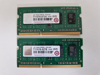 4GB RAM DDR3 Transcend 2x 2GB DDR3-1333 SO DDR3 1Rx8 1333 MHZ SODIMM(204 Pin)
