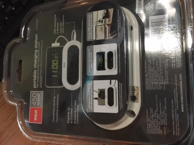 RCA PCHSTAT2R Travel Charging Station with Surge Protection and Device Cradle