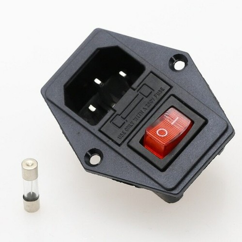Toma de toma de corriente de CA IEC con interruptor de encendido/apagado y fusible 10A (surtidos colores) - Imagen 3 de 18
