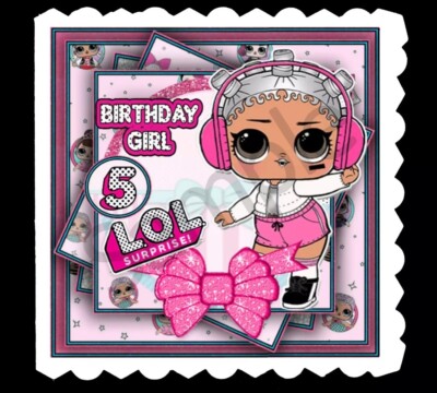 Beats LOL doll granddaughter handmade 3D birthday card