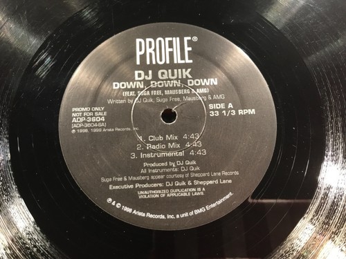 J1-27 DJ QUICK Down, Down, Down - PROMO - SINGLE - 1999 - ADP-3604 - RECORD - Imagen 4 de 7