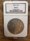 1883-O Morgan Silver Dollar $1 - NGC MS62