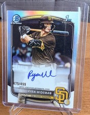 2025 Bowman Draft Ryan Wideman 1st Auto /499 Padres