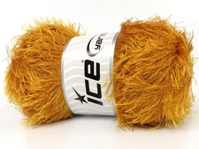 Copper-Gold Eyelash Yarn 83877 Ice Yarns Bulky Polyester 100gr 164yds New Color