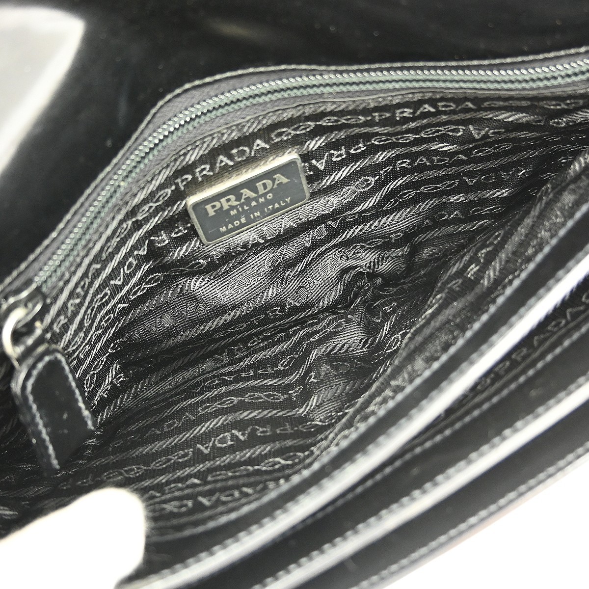 BUYIT Prada Black Leather Shoulder Bag B6568 NQ03687 thumbnail 8