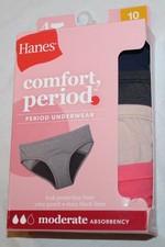 New girls HANES period underwear underwear Size 10