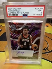 2021-22 Panini Spectra Jalen Green Purple Aspiring Rookie RC Auto /35 PSA 9