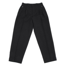 COMME des GARCONS HOMME Wool Zip Pocket Striped Tuck Pants Size M K-163588 