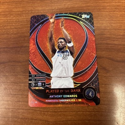 2025-26 Topps Match Attax #PG-AE Anthony Edwards Player of the Game Timberwolves
