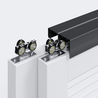 Easelife 6Ft/72In Bypass Double-Closing Closet Door Hardware Kit Aluminum