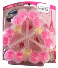30,63&euro;/kg-10x Domestos Love Paris WCHalter/Toilettenstein&ndash;Romantische Rose-3x50g