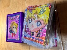 1993 Bandai Carddass Sailor Moon Prism Holo Japanese Lot with Card Case Rare JP