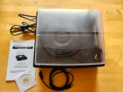 DENVER VPL-100 Plattenspieler, schwarz, USB