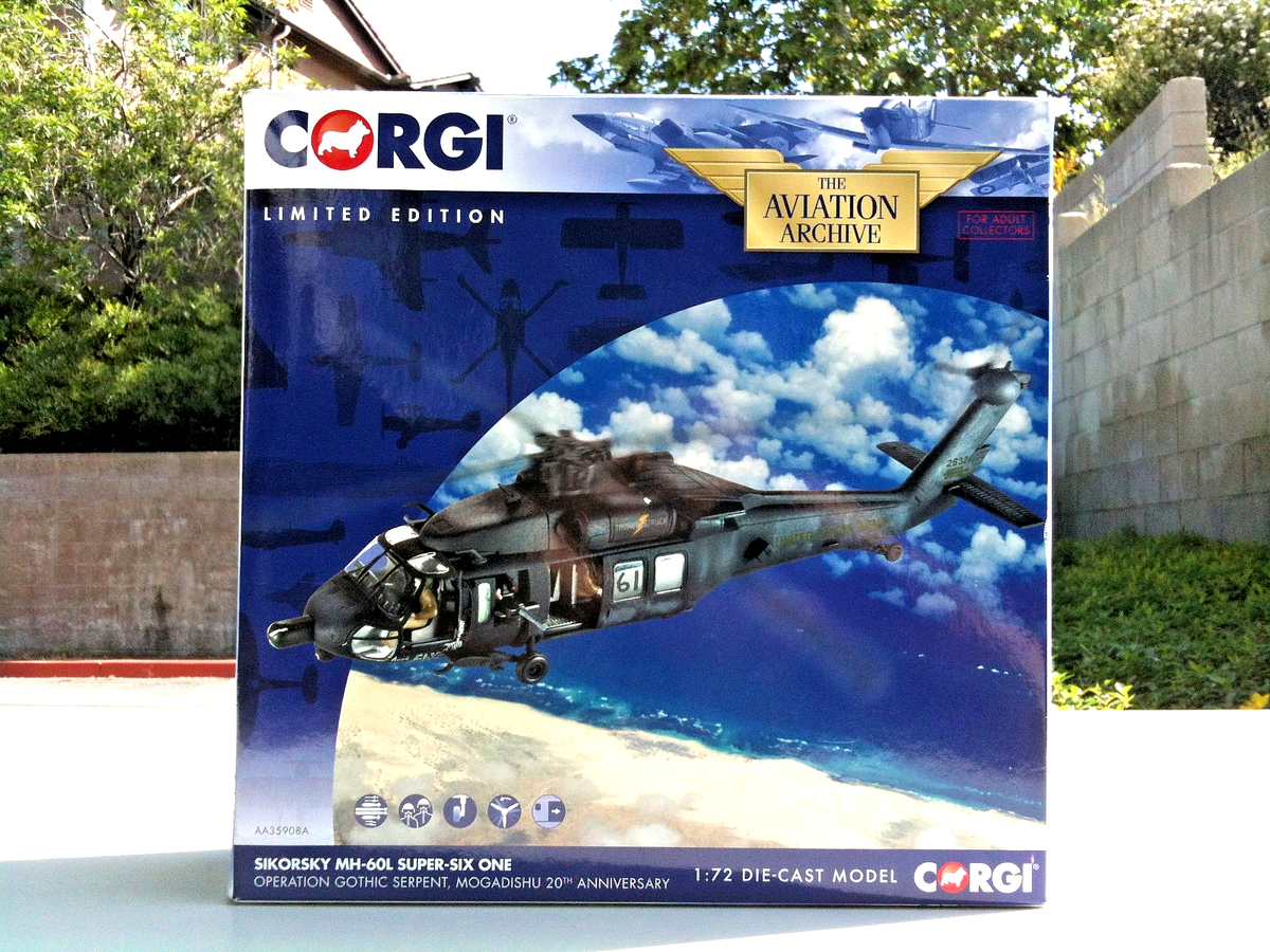 Corgi UH-60 Black Hawk Helicopter US Army Ops Gothic Serpent