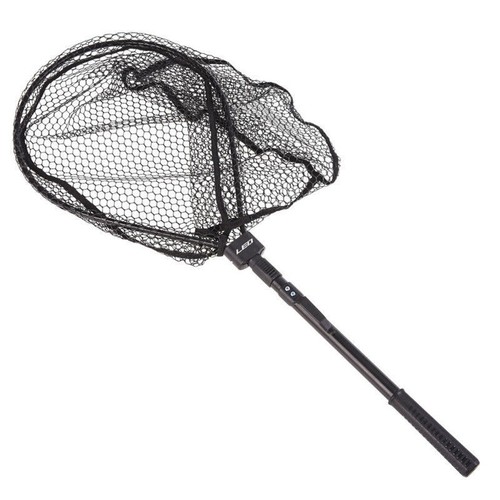 Filet de pêche Truite 44cm Noir Pliant Portable Télescopique Caoutchouc - Photo 7/8
