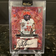 2023 Wild Card Drake Thomas Speckle Auto /2 RC #SD-DTA Rookie Autograph. rookie card picture