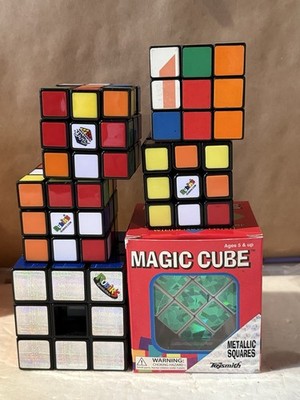 5 Rubiks Cube + Magic Cube Used Good Conditions