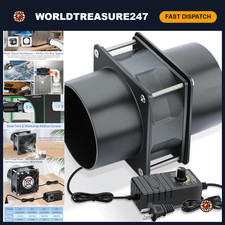3" Inline Duct Fan 120V Exhaust Blower for Ventilation Cooling System