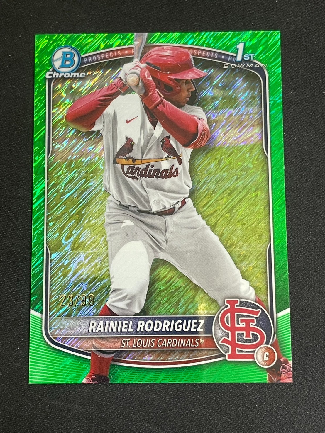 Rainiel Rodriguez 2025 Topps Bowman Chrome /99 Green Shimmer 1st #BCP-200