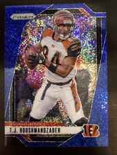 2024 Panini Prizm Football T.J. Houshmandzadeh #63 Blue Sparkle /96 Bengals