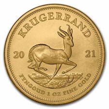 2021 South Africa 1 oz Gold Krugerrand BU 5355.16 per troy oz
