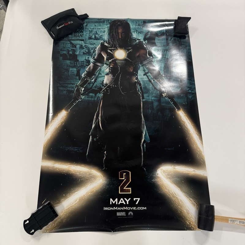 Iron Man 2 Movie Poster 27x40 Whiplash Double Sided 2010
