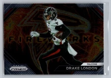 2023 Panini Prizm #F-25 Drake London Fireworks