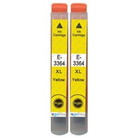 2 Gelb Tintenpatronen Ersetzen Epson T3364 (33XL) Non-Oem / Kompatibel