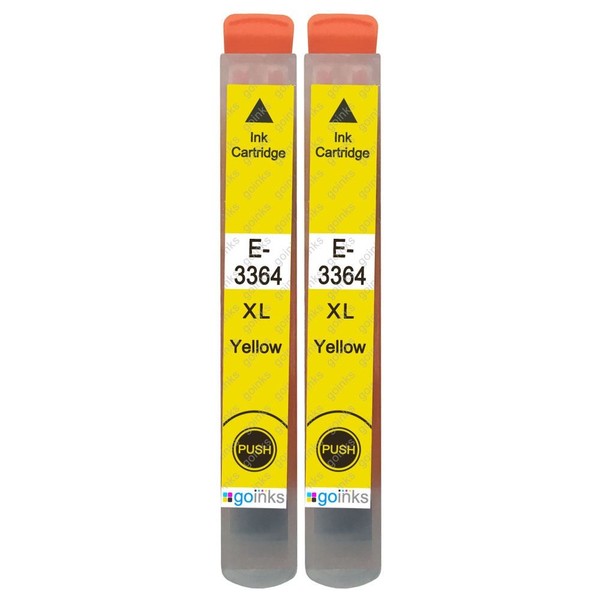 2 Gelb Tintenpatronen Ersetzen Epson T3364 (33XL) Non-Oem / Kompatibel-image