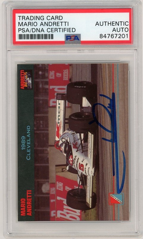 MARIO ANDRETTI 1992 Andretti Racing #48 Signed AUTO Card PSA DNA Certified F1