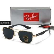 New Unisex Aviator Pilot Sunglasses UV400 Gold Frame Black Lens 58mm