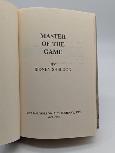 Sidney Sheldon Master Of The Game 1982 Book Club Edition Hardcover Dust Jacket - Picture 9 of 11