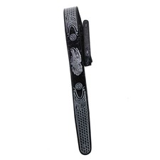 Walker Williams GB-192 Cobalt Black Padded Guitar Strap With Racing Eagle T...