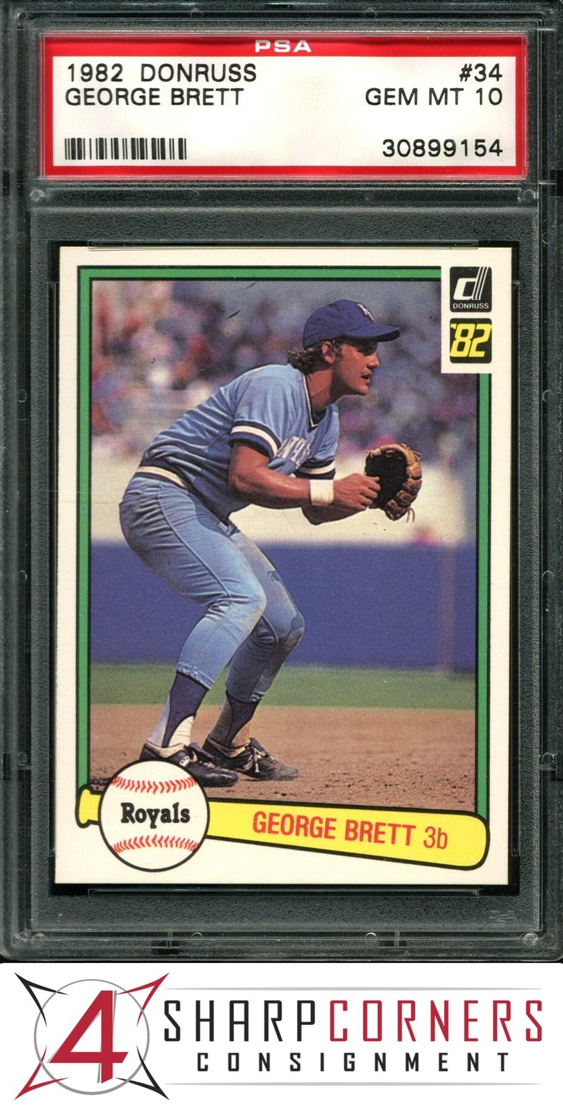 1982 DONRUSS #34 GEORGE BRETT ROYALS HOF PSA 10