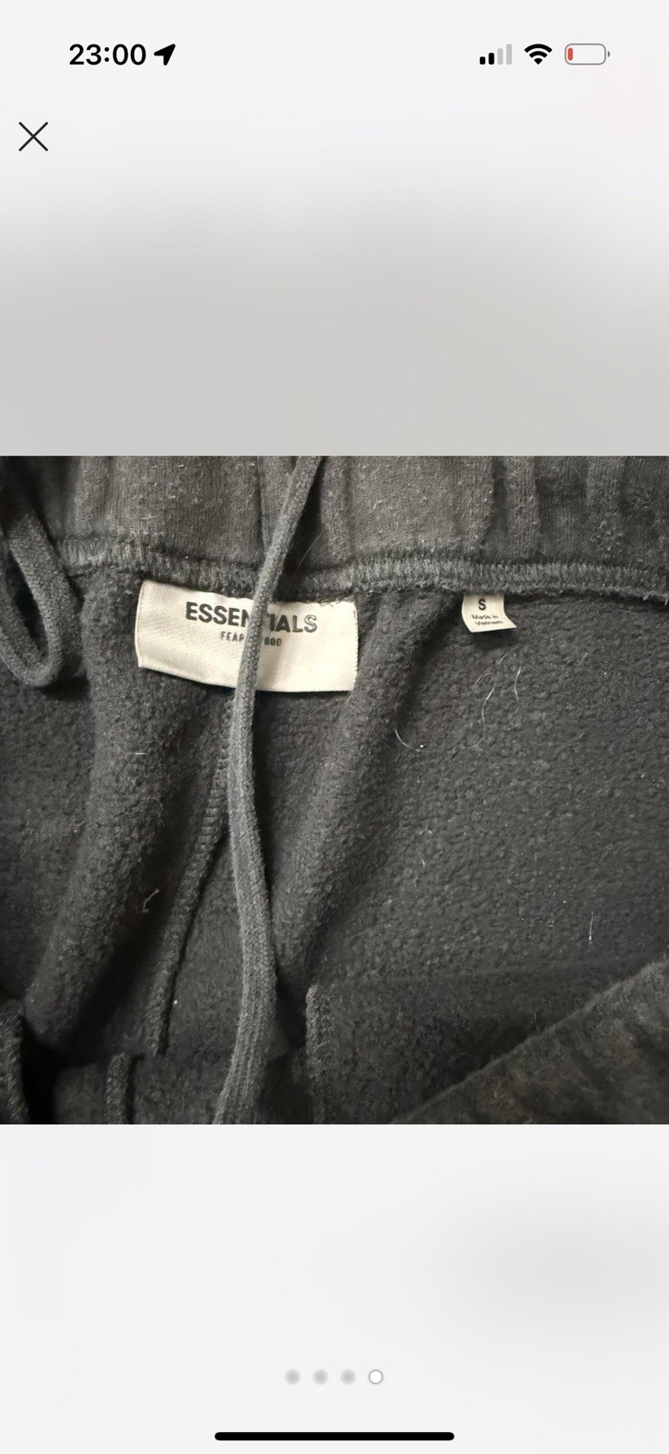 Essentials Size Small Two Piece Set Black  Tshirt… - image 1