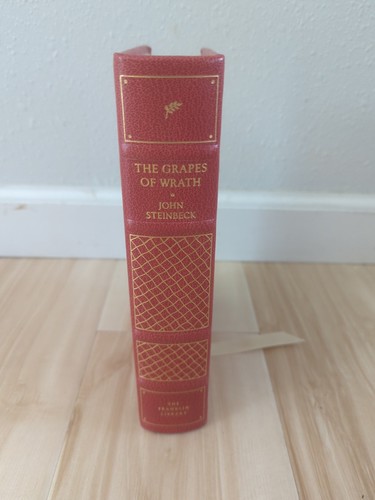 Franklin Library The Grapes of Wrath 1975 John Steinbeck Leather American Novel - Picture 3 of 9