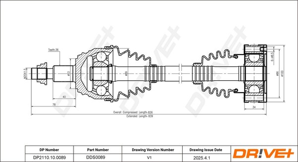 Dr!Ve+ DP2110.10.0089 Antriebswelle-image
