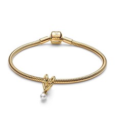 Pandora Bijoux Kit Débutant Bracelet Couleur Dorée Gewickeltes Cœur 21118