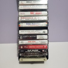 Cassette Tape Vintage Country Classics Lot Of 12 Assorted /w Hard Cover Case
