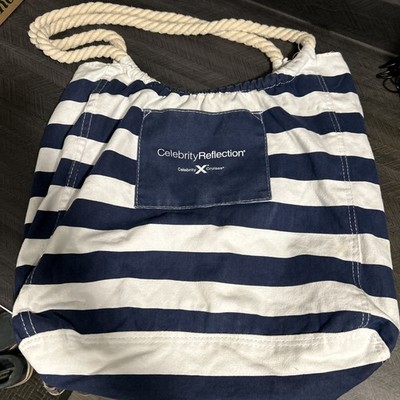 Celebrity Cruises Reflection Blue and White Beach Bag Tote