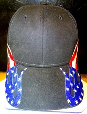 OTTO CAP - 6 PANEL AMERICAN FLAG EMBROIDERED BASEBALL CAP - ADJUSTABLE (NEW)