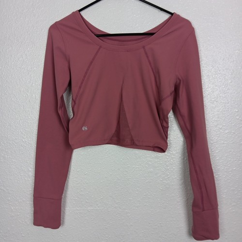 Sylphlike Loli Activewear Top Cropped Long Sleeve Thumbholes Large Fitted Sports - Picture 8 of 9