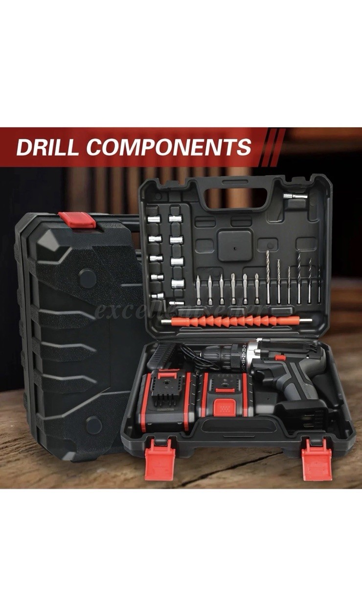 Set Electric Impact Driver Screwdriver With 2batteries