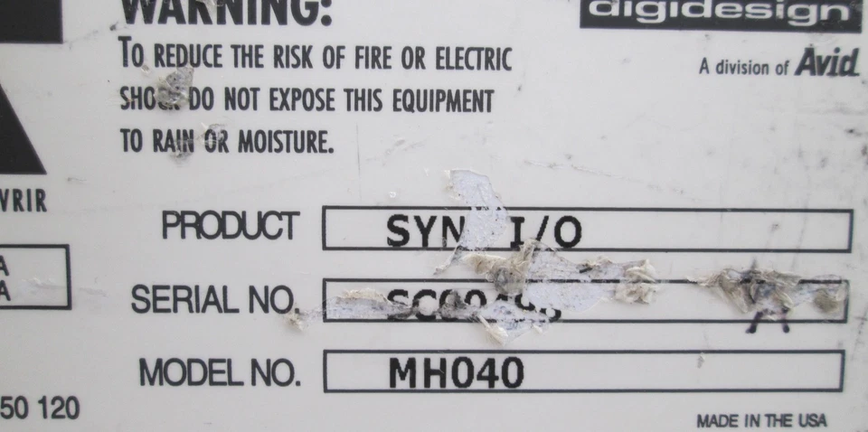 Digidesign Sync HD I/O MH040 Pro Tools HD Synchronizer #2686 - Image 4 of 4