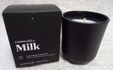 NEW COMMODITY MILK DESIGNER TRAVEL SCENTED VOTIVE CANDLE IN BOX MADE IN USA