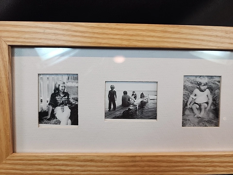 Pottery Barn 16x5.5 Natural Collage Frame w/ 5 Openings for 1.25x2.25 Photos - Image 3 of 4