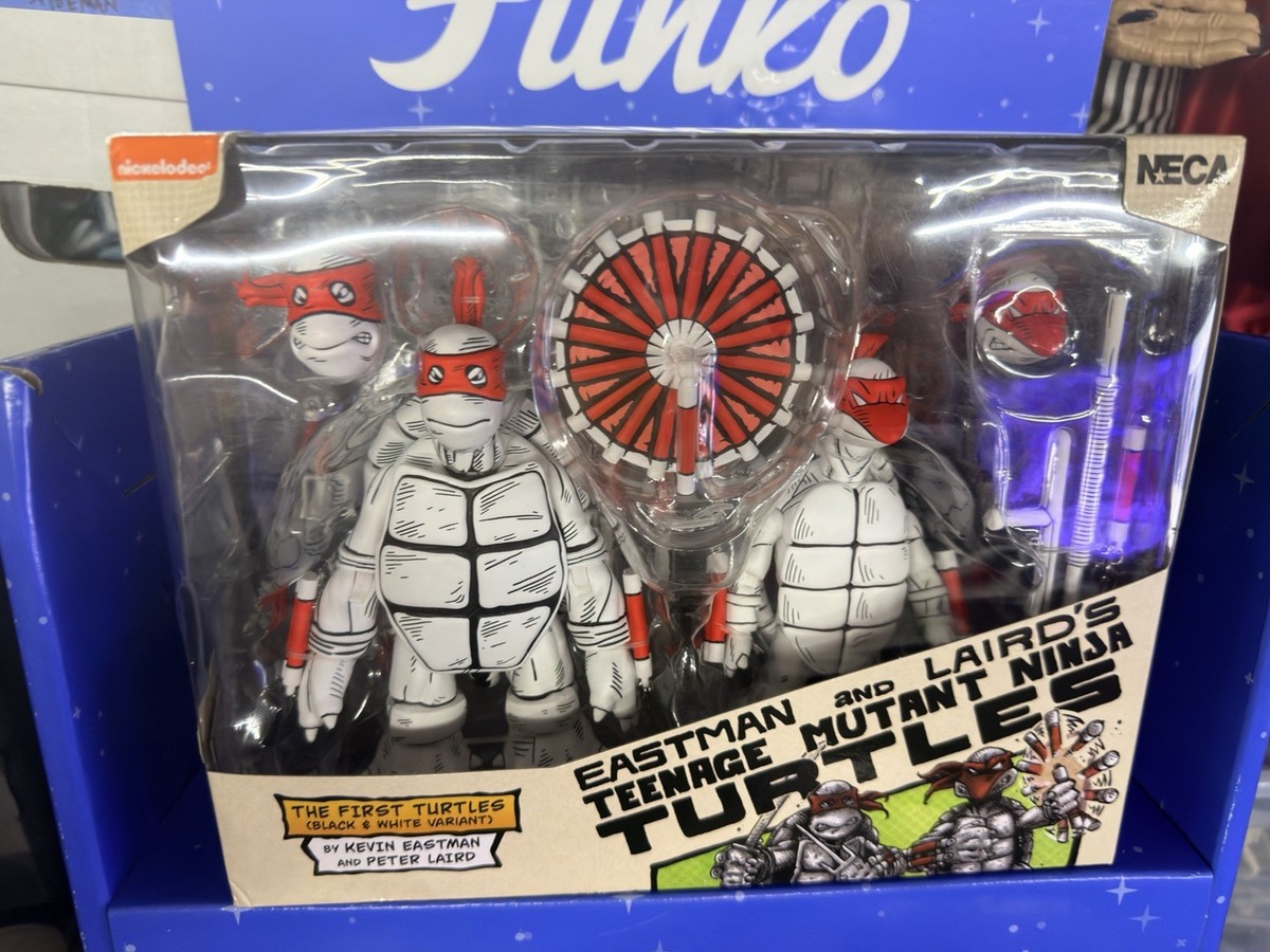 TMNT The First Turtles Black & White Variant 2 Pack Figures NECA
